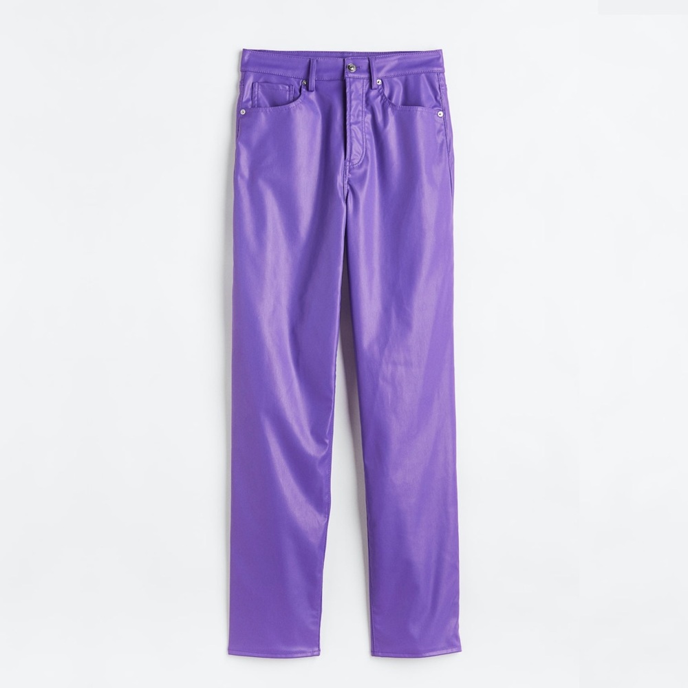 H&M 90s Straight Faux Leather Pants
